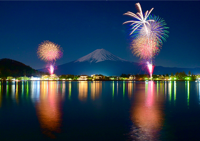富士山の花火
