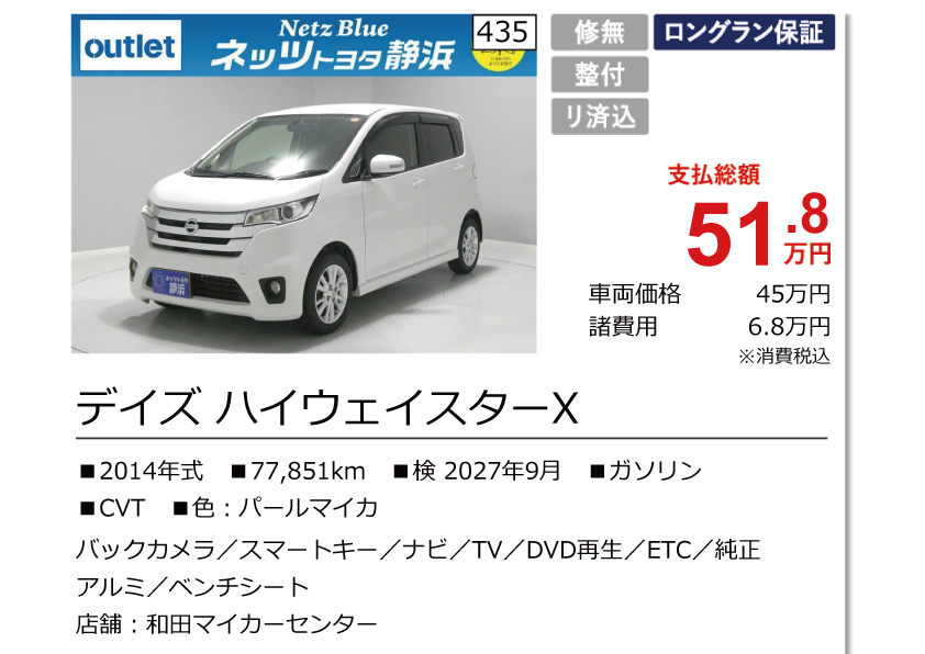 デイズ ハイウェイスター X